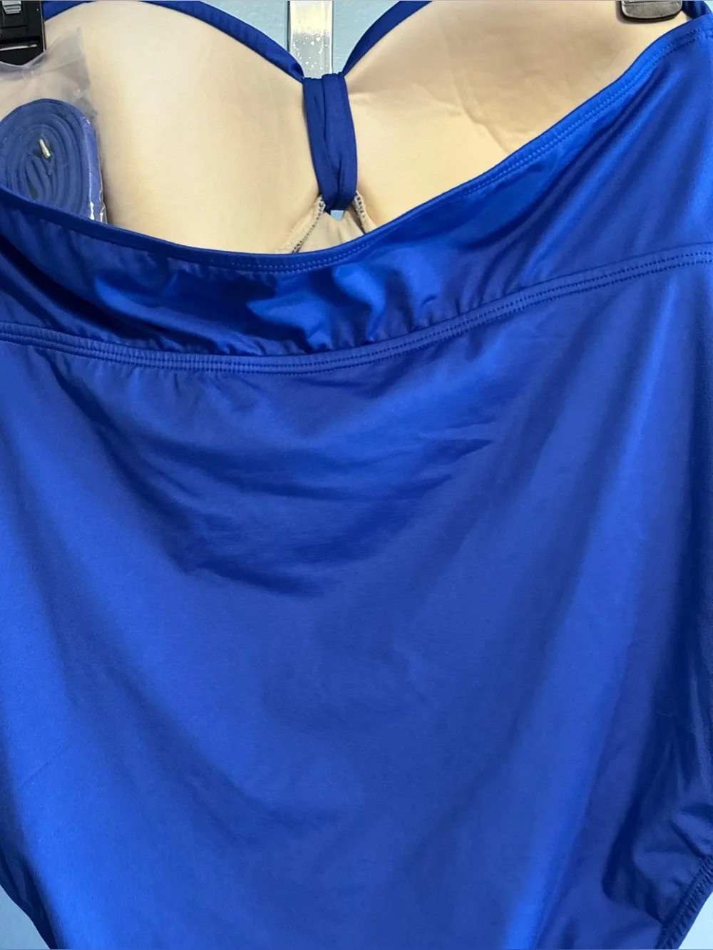 Swimsuit Lark & Ro One-Piece Women's Size Medium w. removable straps Royal‎ Blue